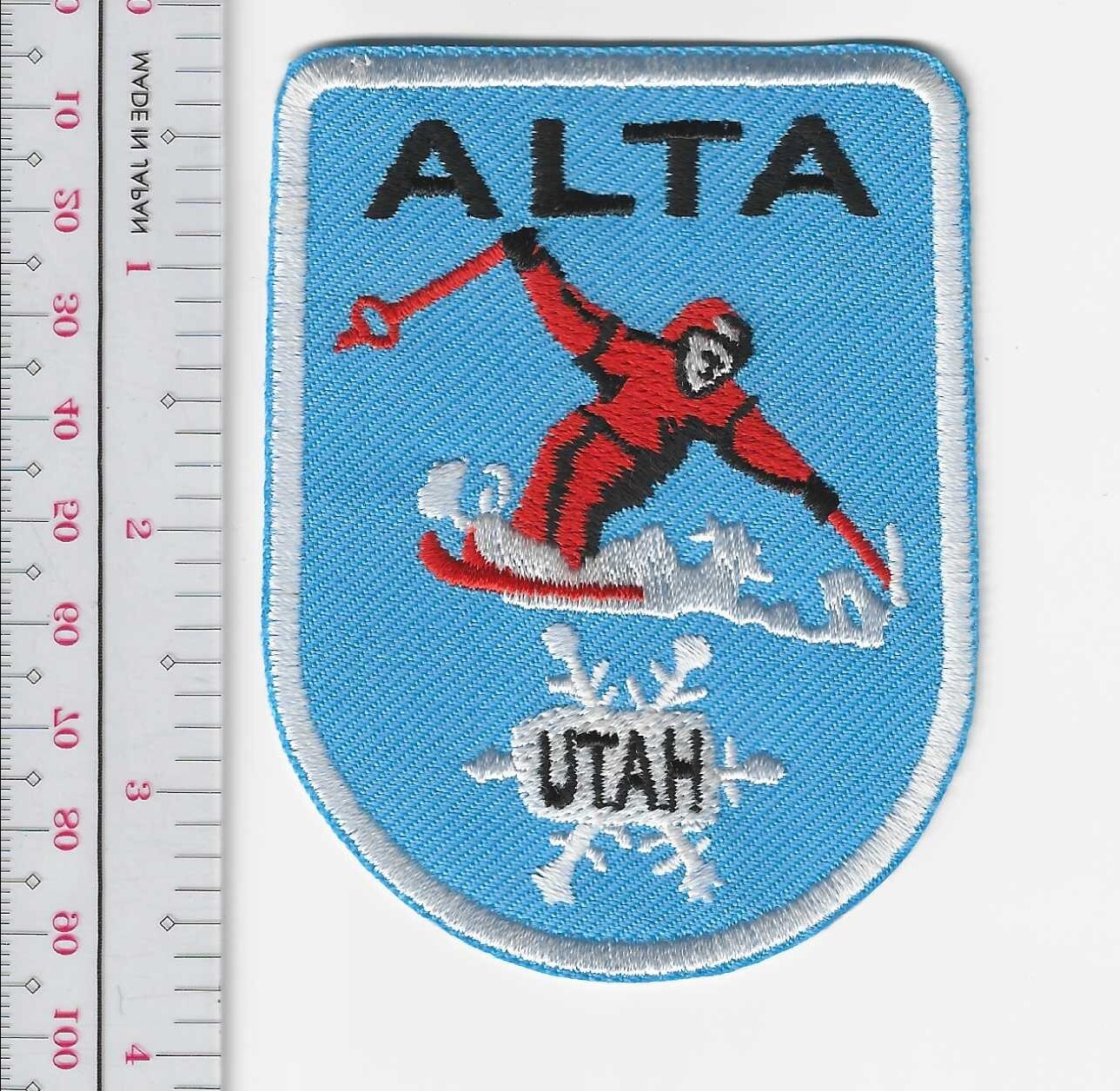 Retro Skiing Utah Alta Ski Area Alta, Utah Promo Patch NO TARIFF