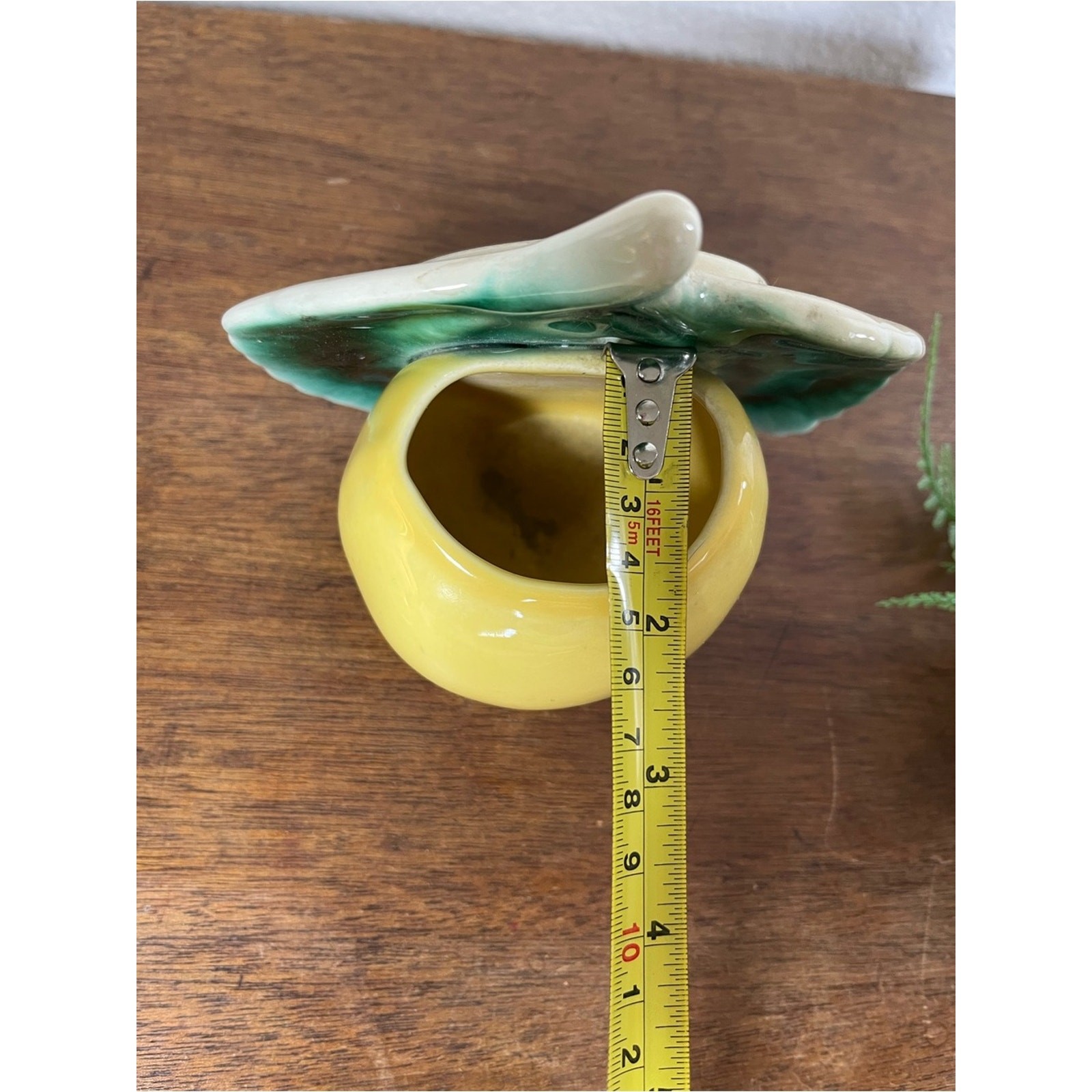 vintage ceramic lemon wall pocket