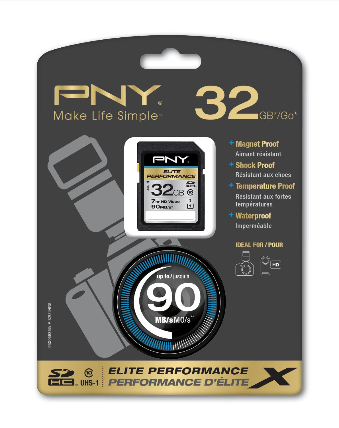 PNY 32G Elite SD card for Nikon Coolpix L820 S31 S5200 S9500 L28 D5200 SDHC