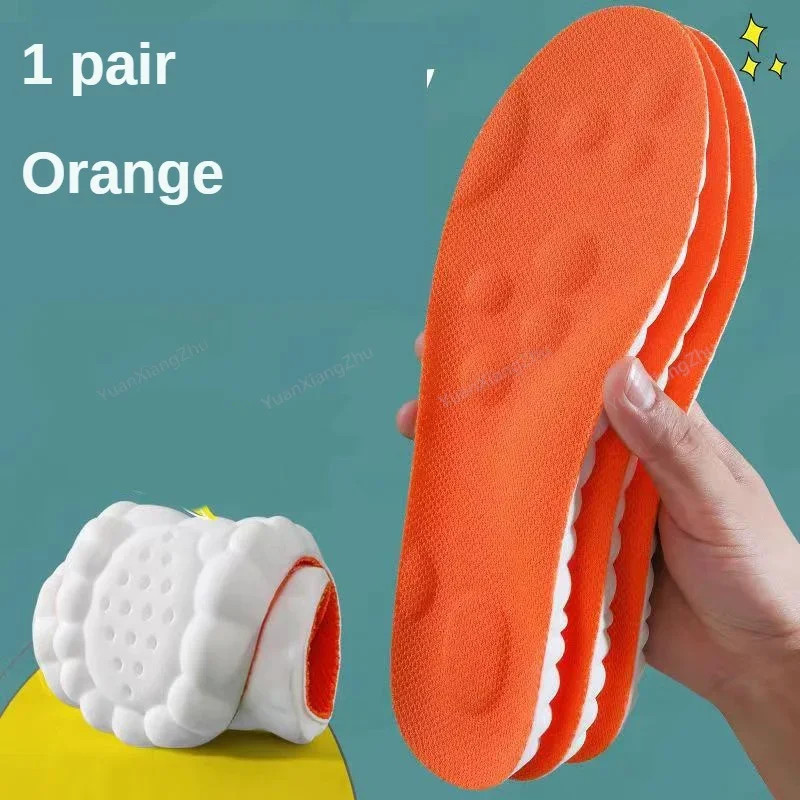 1Pair 4D Soft Shoes Insoles for Feet Plantar Fasciitis Insole Arch Support Ortho