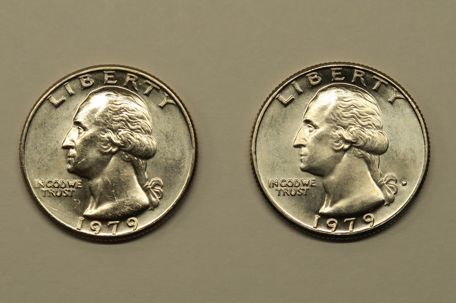 1979 P & D Uncirculated Washington Quarters, Free Shipping