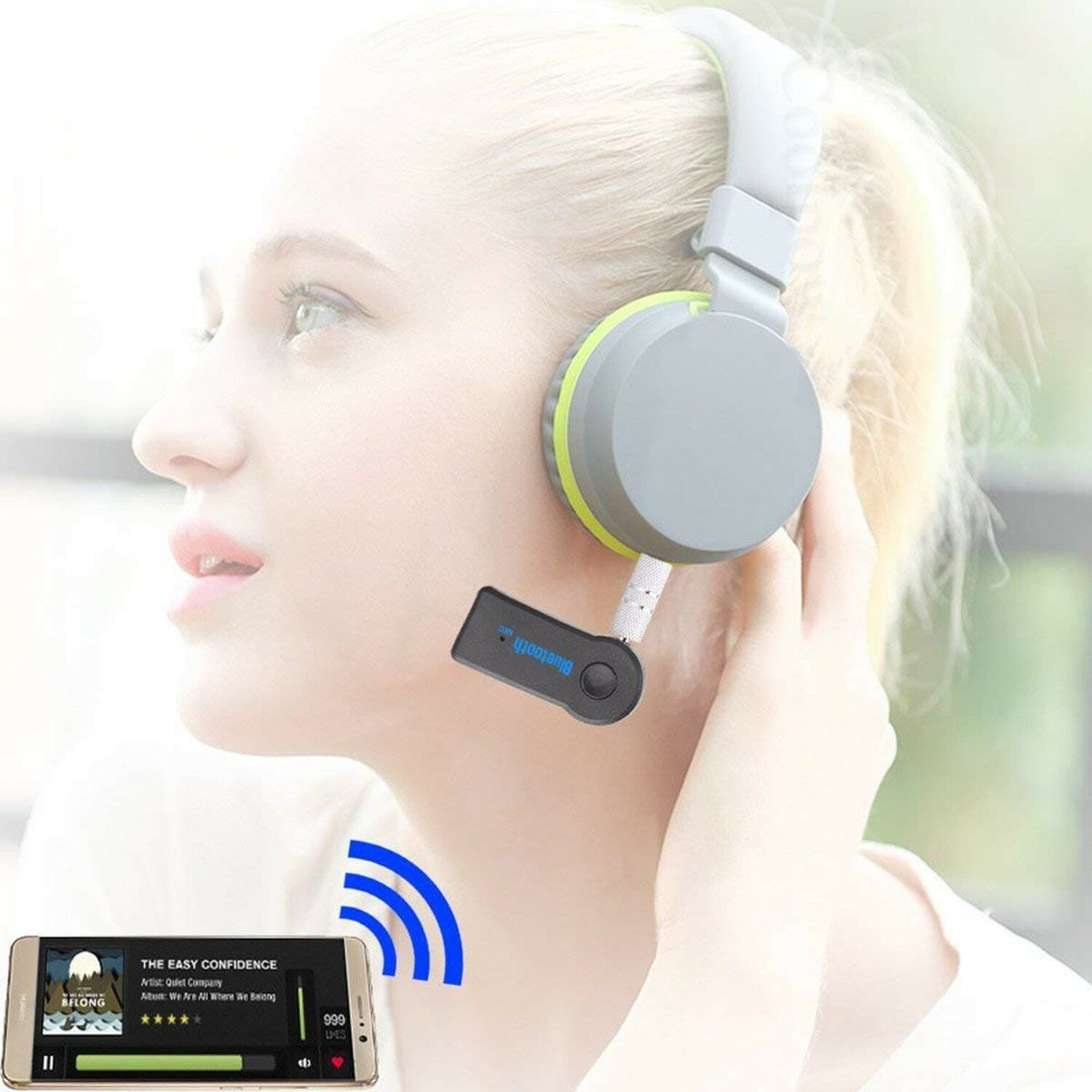 Mini Bluetooth Receiver, Wireless 4.1 Receiver Aux Receiver Adapter, Hands-Fr...
