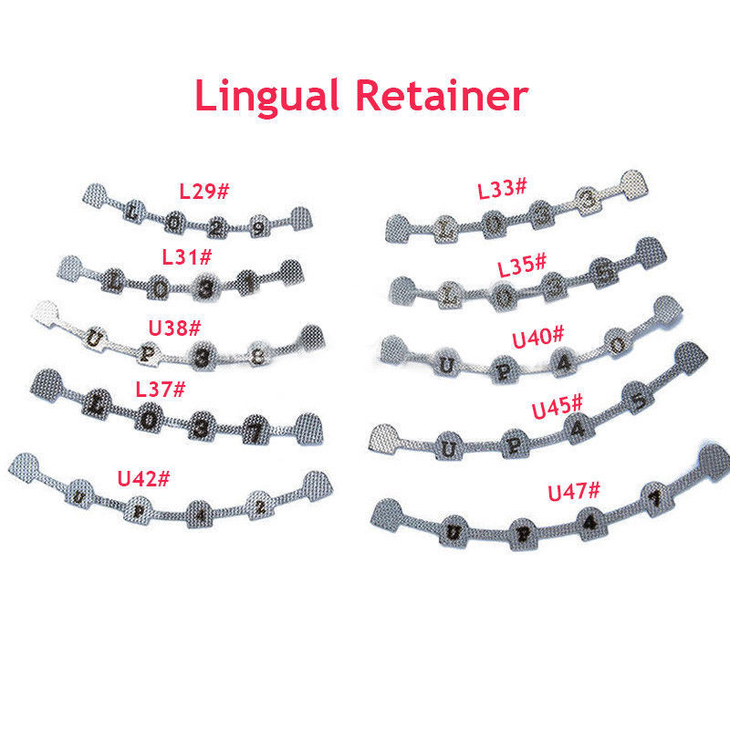 10 Pcs Orthodontic Lingual Retainer Bonding Splints 38#-47# upper, 29#-37# lower
