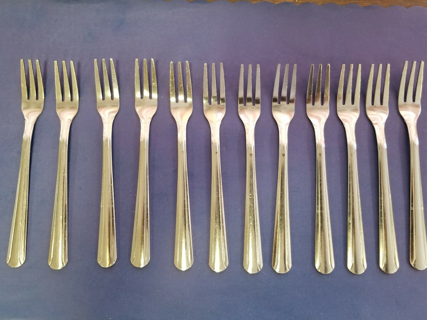 (ONE DOZEN FORKS) DOMINION 5 1/2" COCKTAIL/OYSTER FORK STAINLESS STEEL SILVER