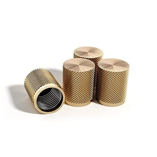Tire Air Valve Caps – Precision CNC Machined Stainless Steel, Rose Gold