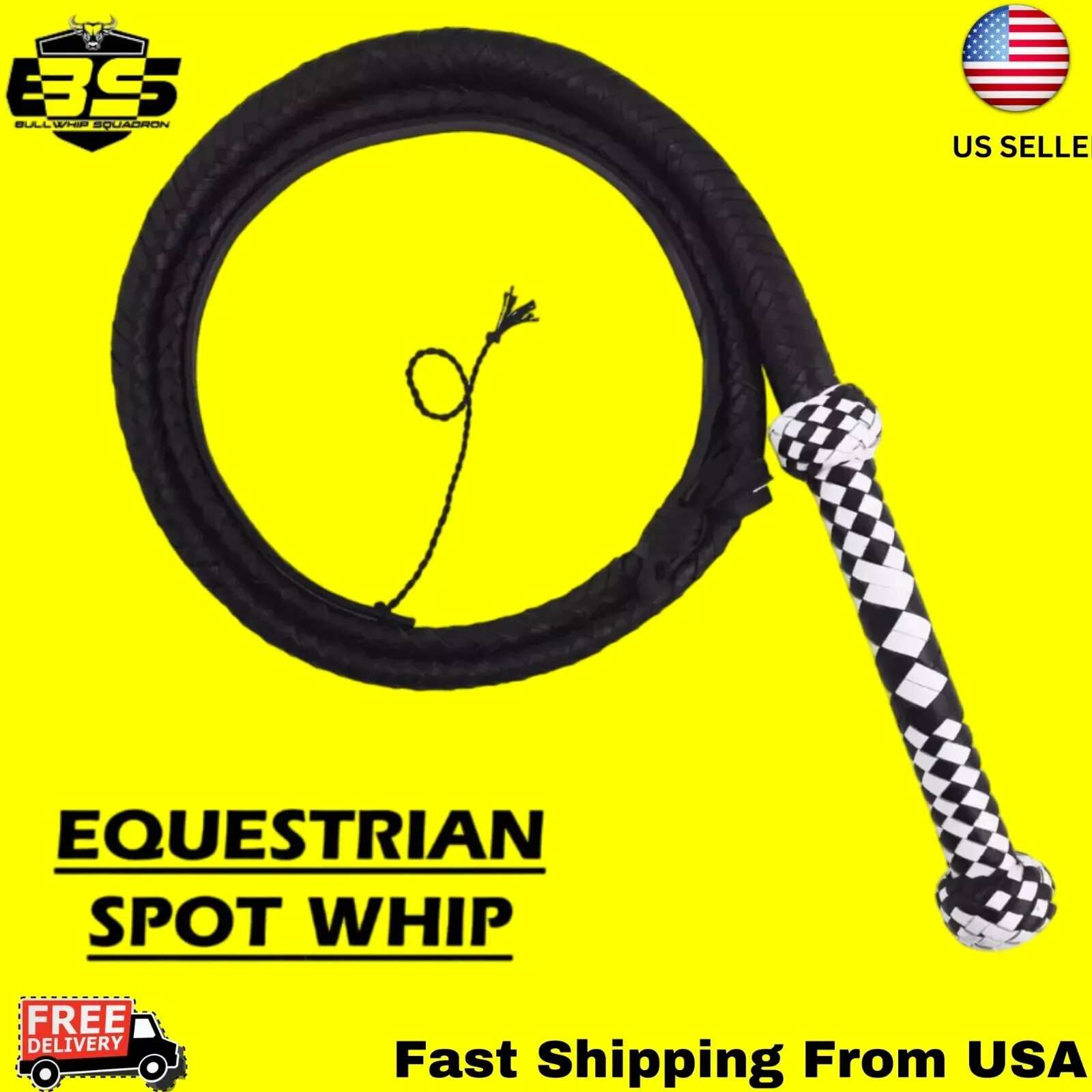 Bullwhip Cowhide Rea Leather 06 Feet Long 12 Plait Bull whip Black