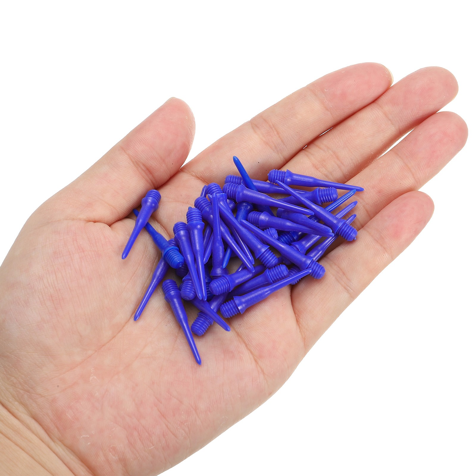 100Pcs Plastic Dart Tips,Game 2BA Thread Soft Darts Tip Blue