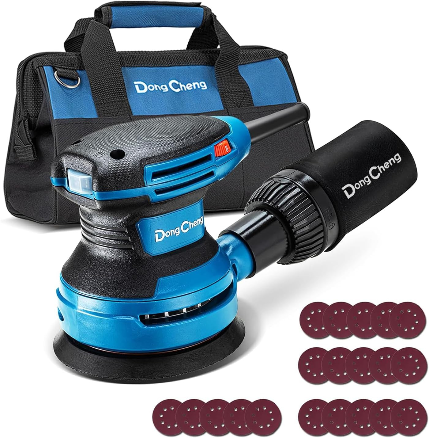 5-Inch Random Orbital Sander 3.2A 12800OPM Electric Palm Sander, 6 Variable Spee