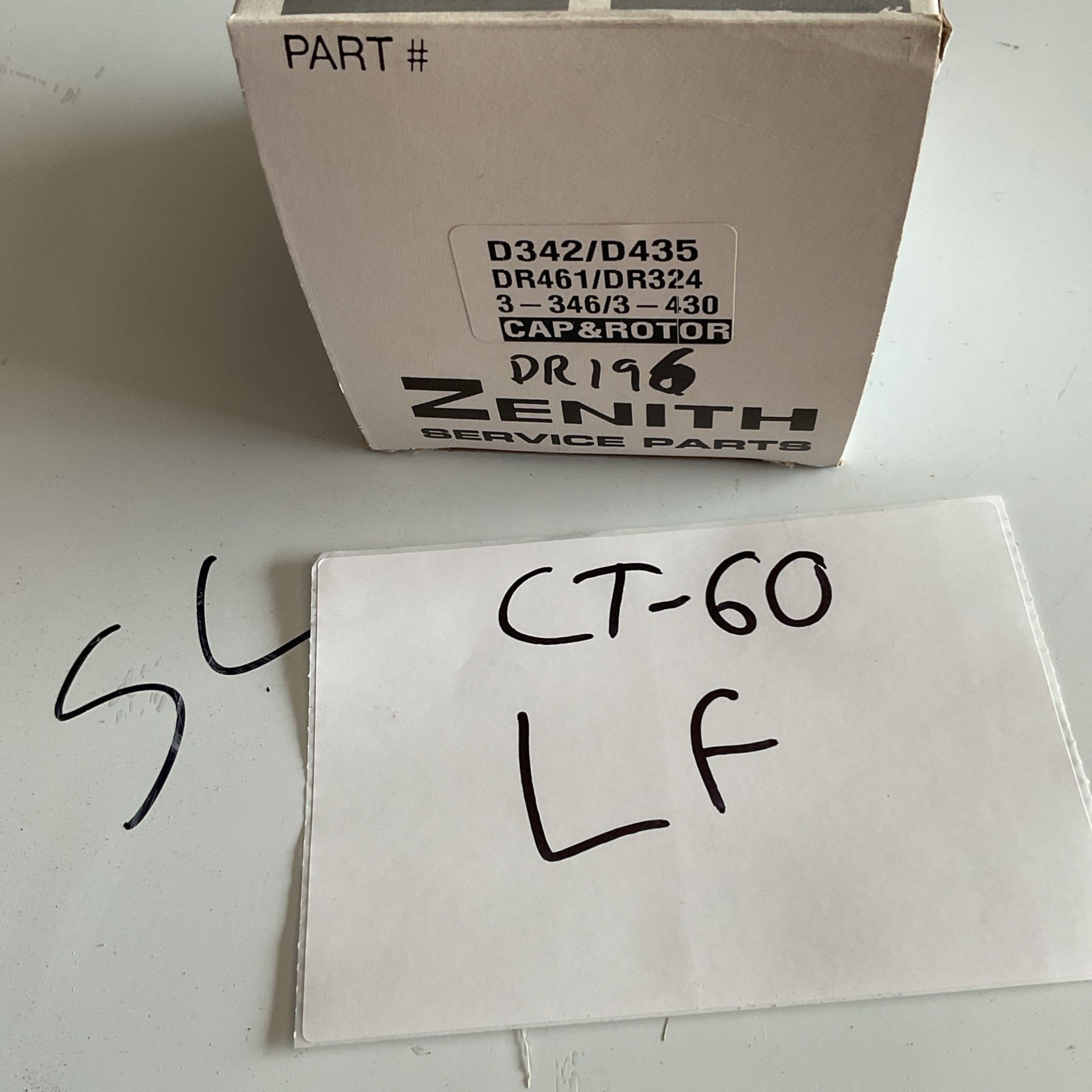 Zenith Distributor Cap & Rotor DR196, 3-346/3-430