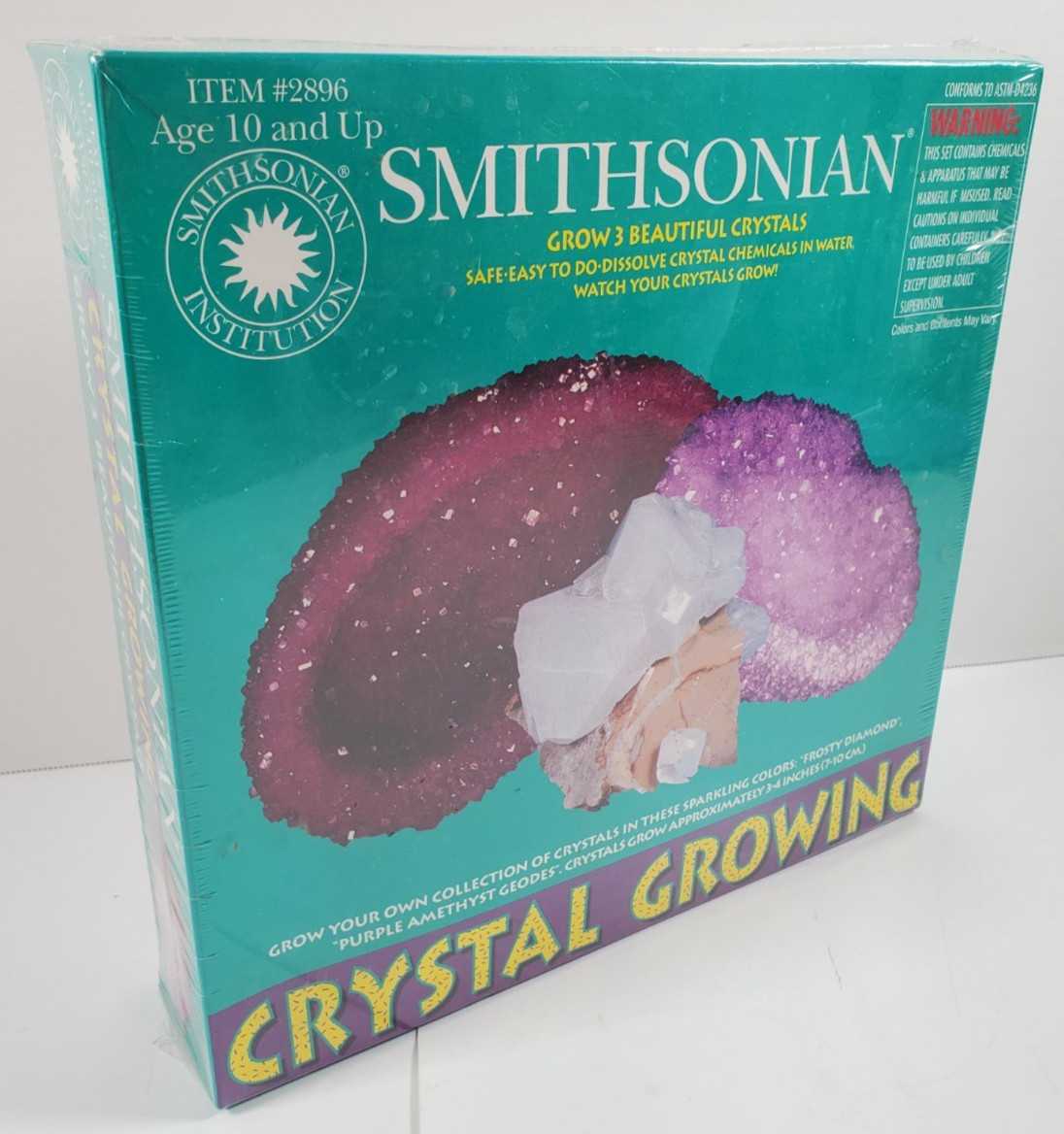 Smithsonian Grow 3 Beautiful Crystals Kit Item #2896 Brand New Factory Sealed