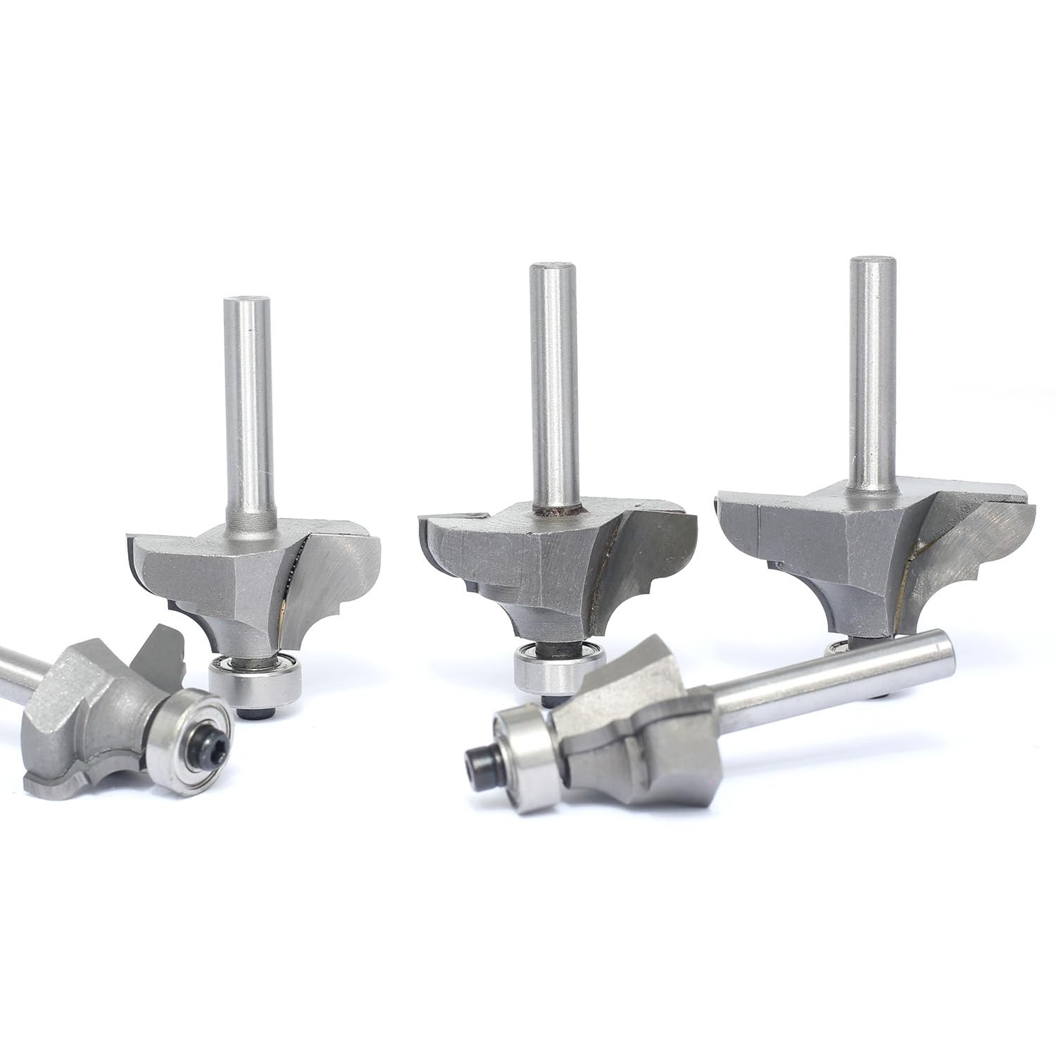 5Pcs Classical Ogee Bit,1/4" Shank,Cove&Bead Router Bits Cutting Depth 5/16",3/8