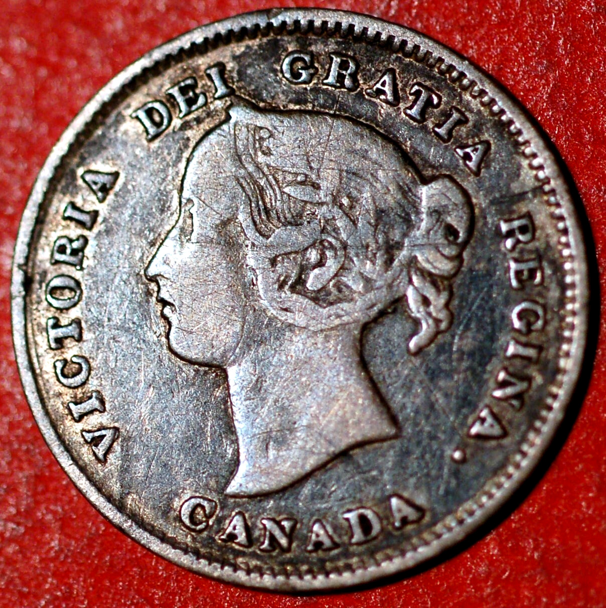 Canada 5 Cents 1893 Victoria Queen silver KM#2