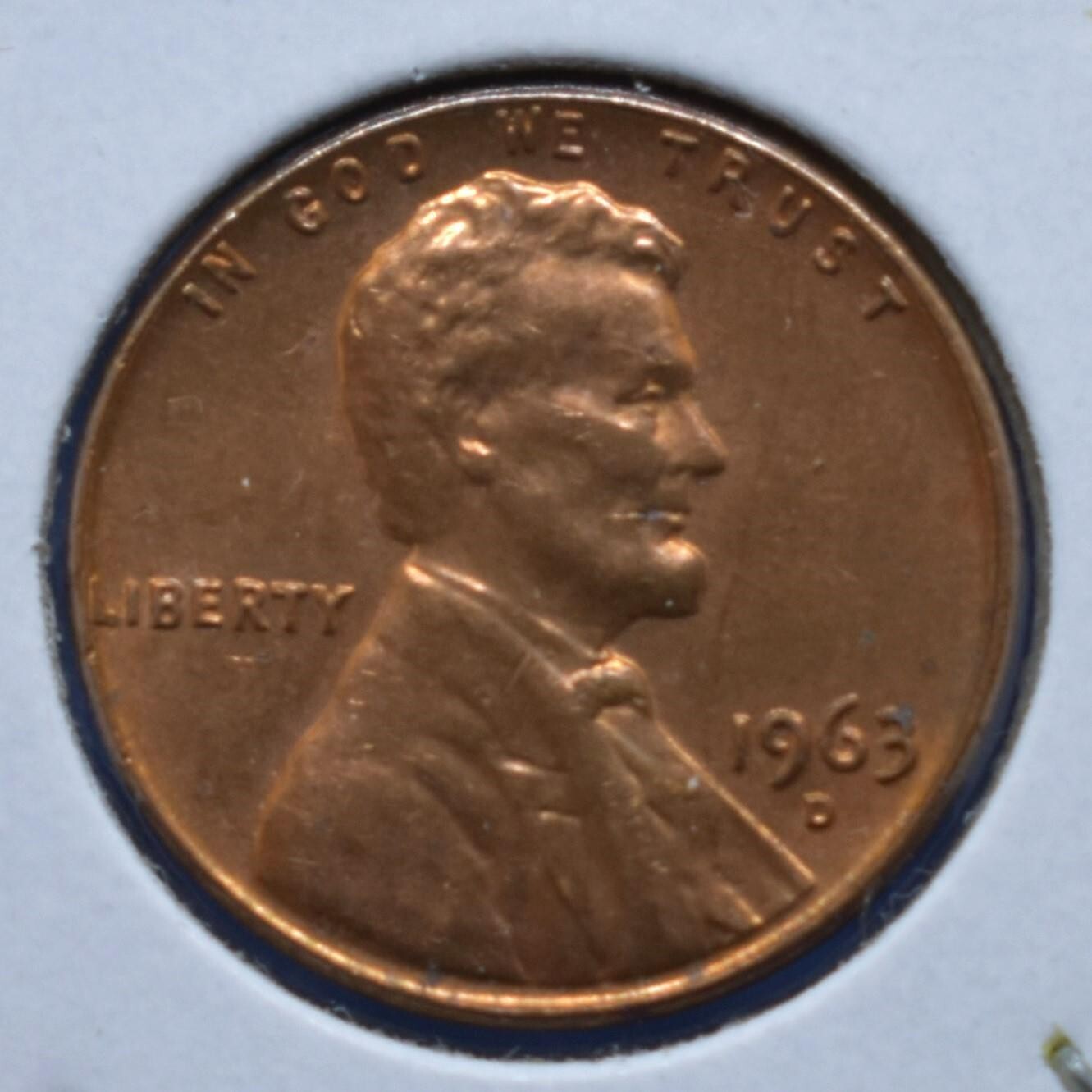 1963-D Lincoln Memorial Cent (BU) Brilliant Uncirculated 95% Copper