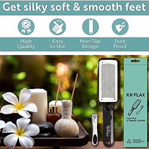 KN FLAX FOOT FILE &TOENAIL CLIPPER