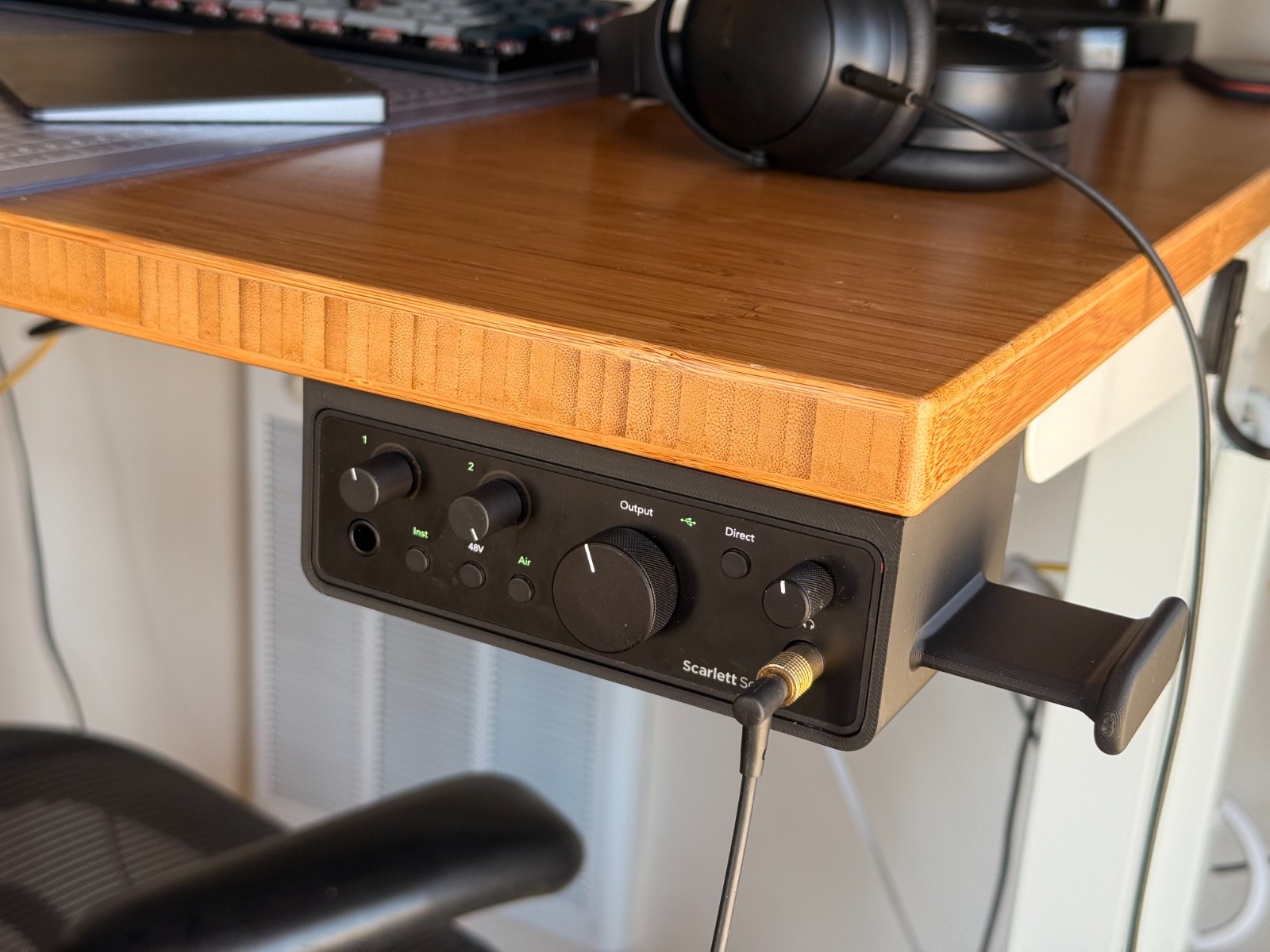Under-desk Mount For Focusrite Scarlett Solo Black New