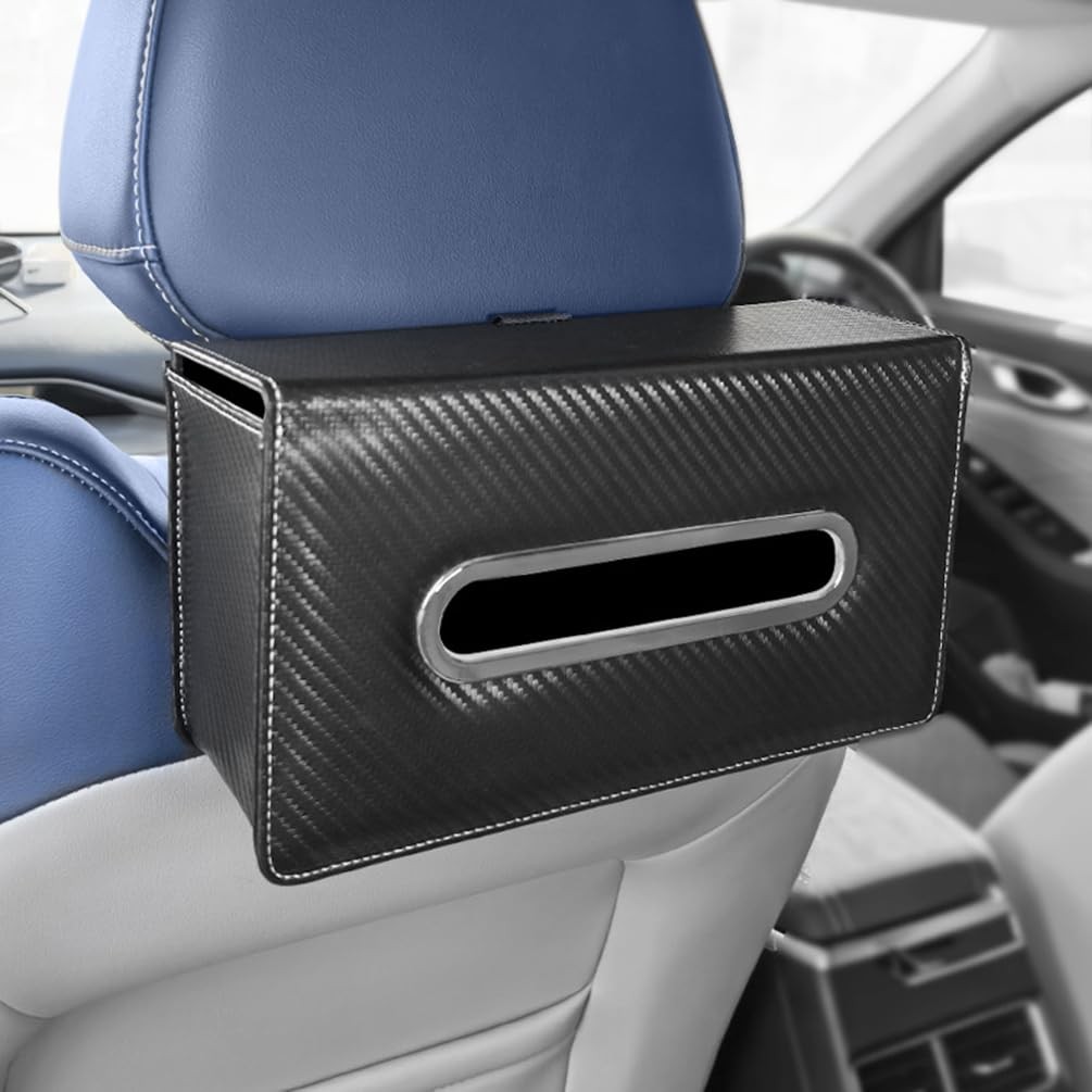Backseat Tissue Holder  Adjustable Car Organizer for Rectangular Tissue Boxes