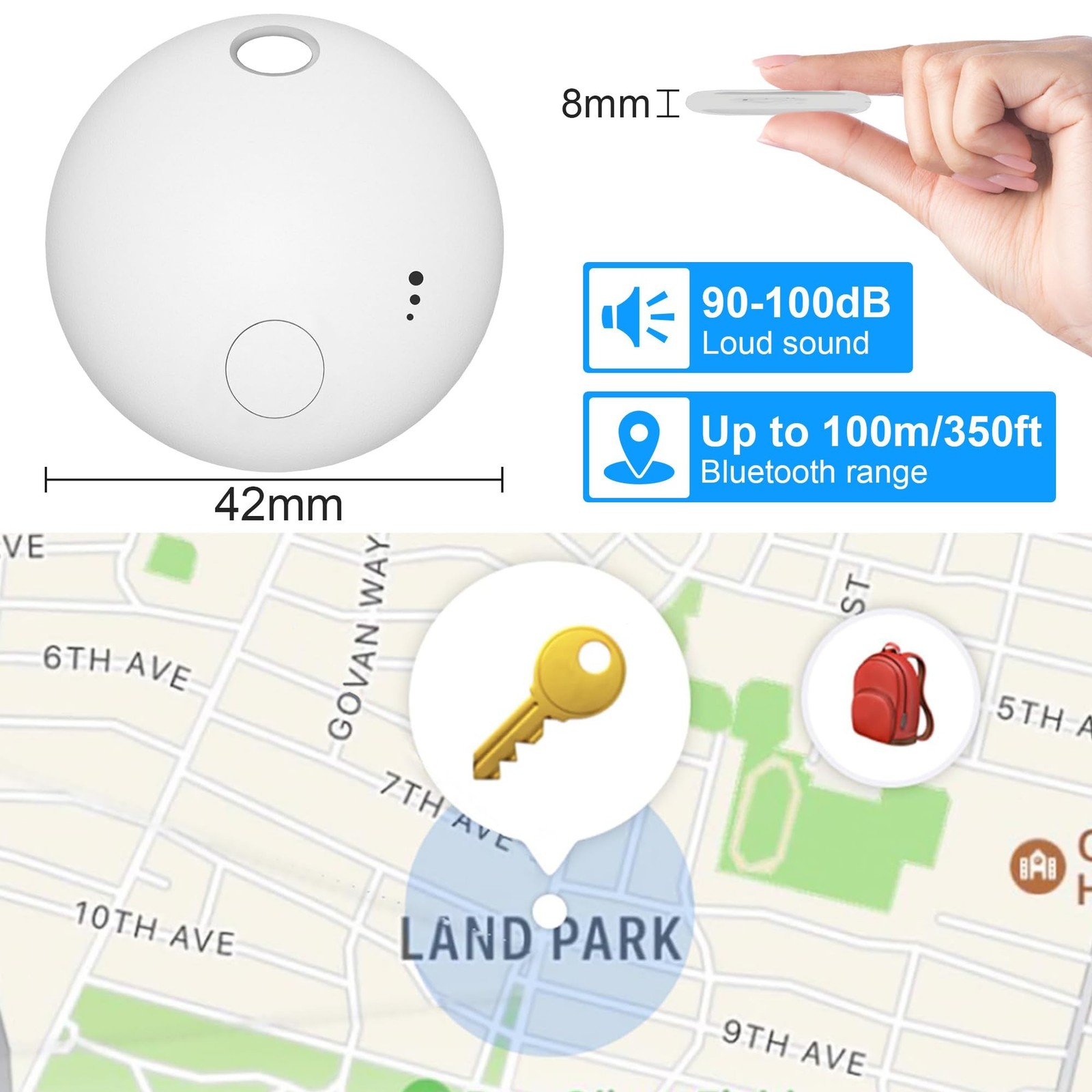 Tracker Tag Bluetooth Tracker, Smart Tag Locator Tracking Device, Keys Finder...