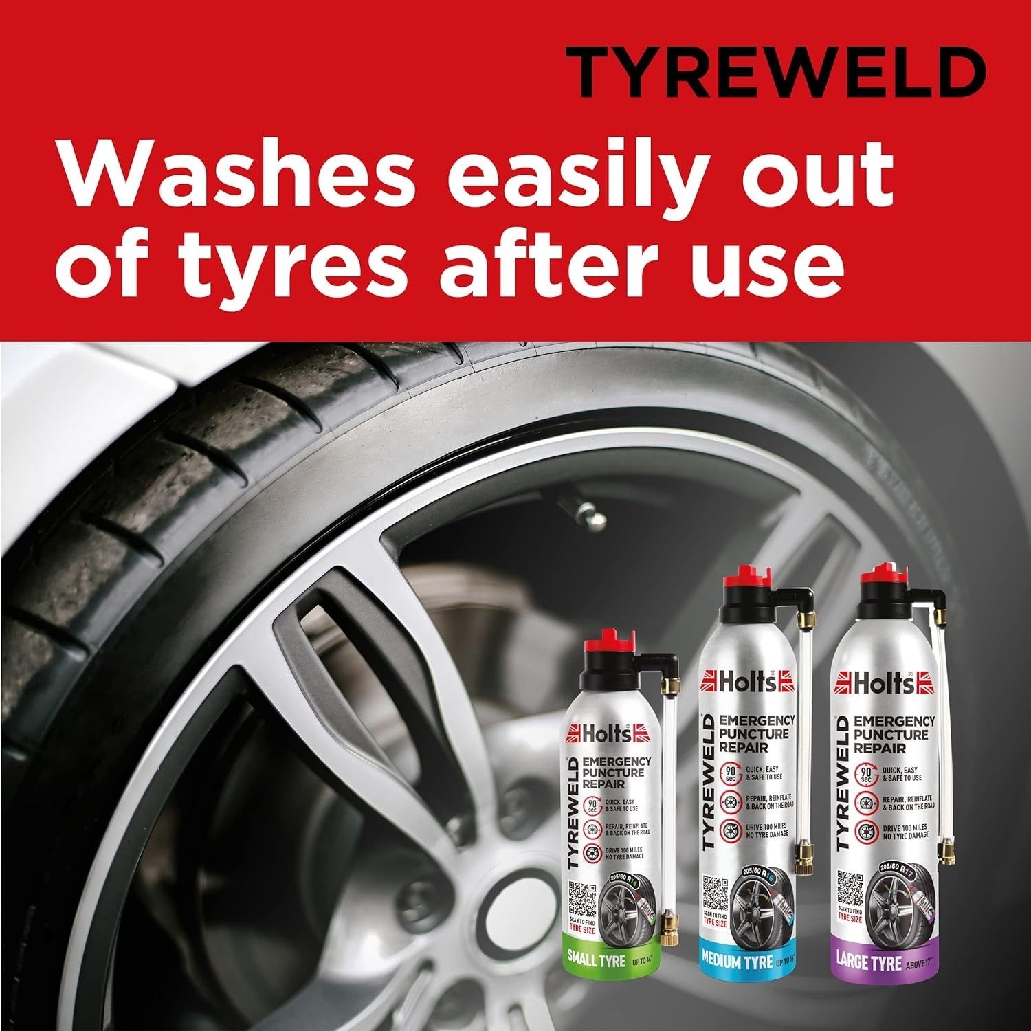 Holts Tyreweld Puncture Sealant 400ml for Medium Tyre