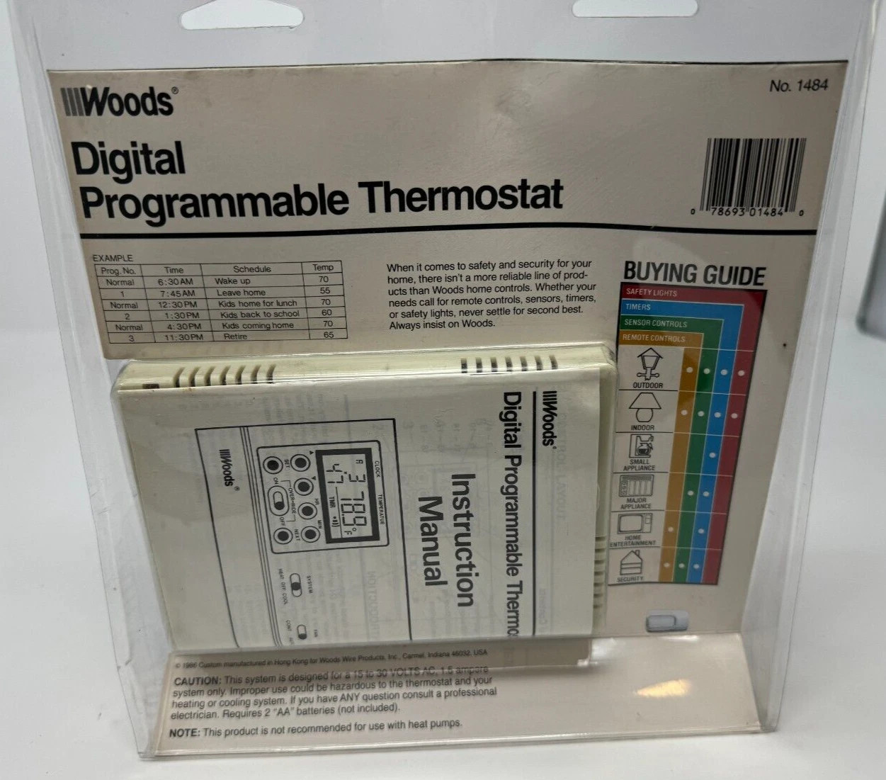 Woods Digital Programmable Thermostat 1484 - White