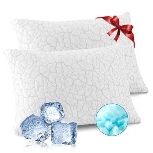 Cooling Pillows for Sleeping 2 Pack, Adjustable Shredded Queen(Pack of 2)