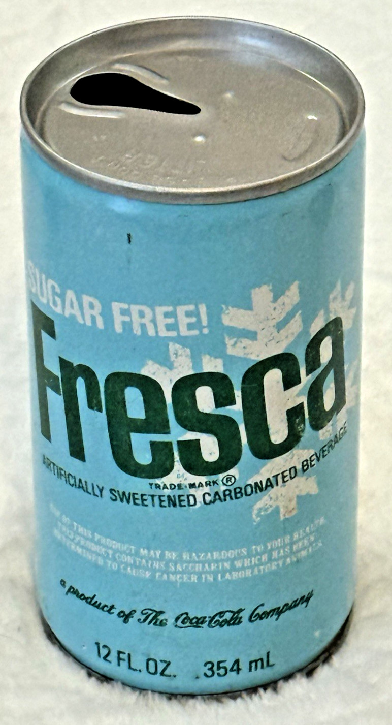 Vintage 1970's Fresca-Sugar Free-Coca-Cola Company-12 oz-Steel Soda-Pop Can