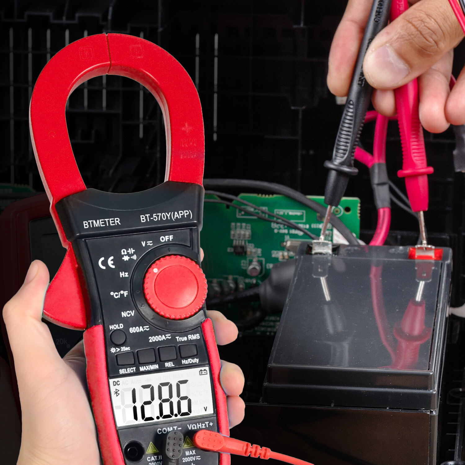Clamp Meter Multimeter True RMS 2000A 2000V 60MΩ 6000C NCV Bluetooth APP