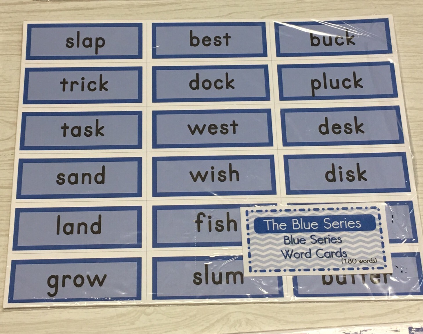 The Blue Series - Word Cards (180 words) Montessori