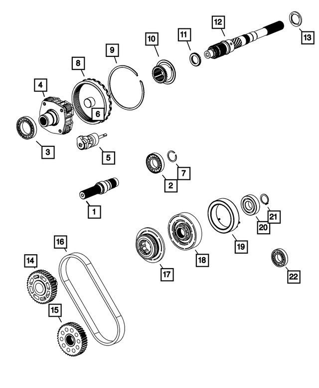 Genuine Mopar Transfer Case Output Shaft 68089738AA