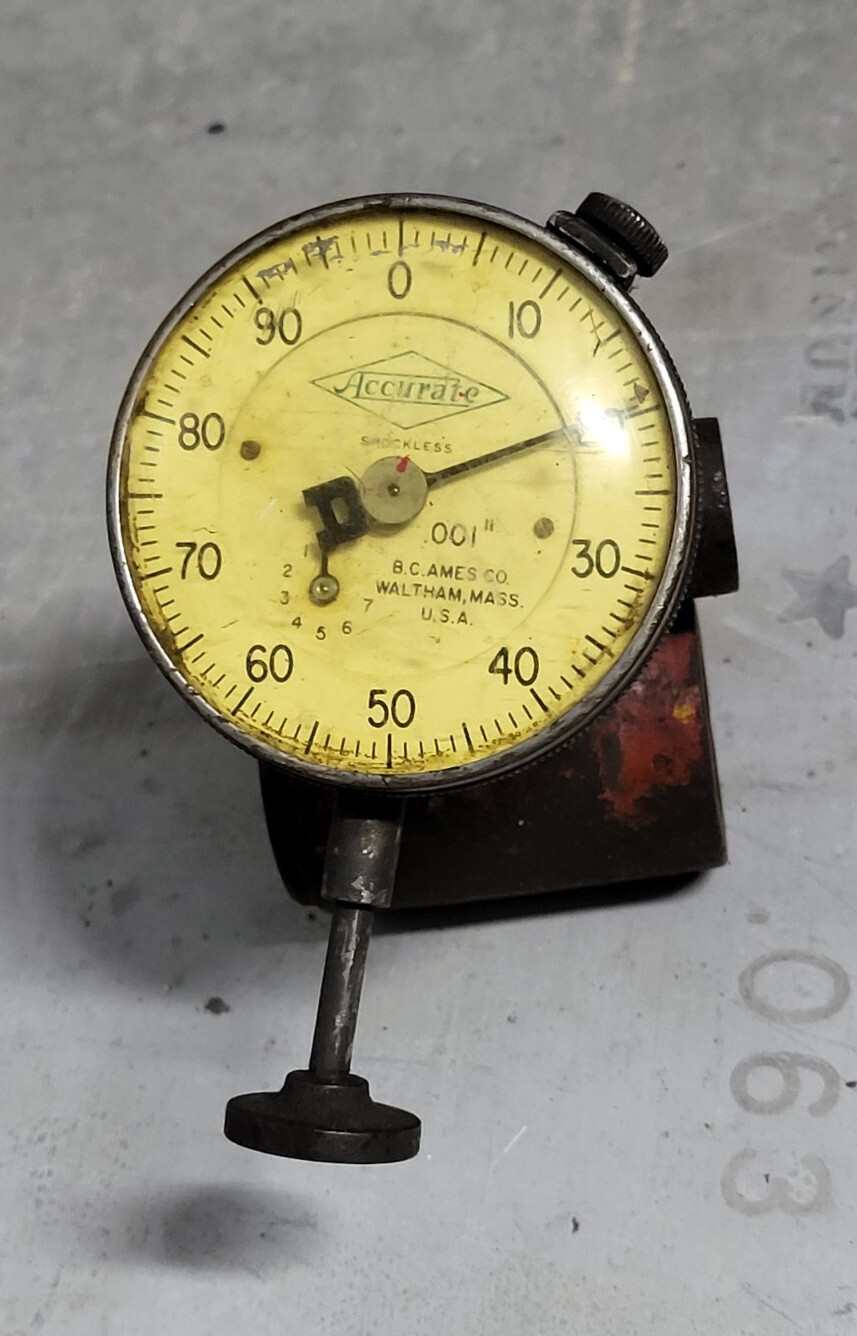 Accurate Bc Ames Waltham Mass. .001 Machinist Dial Indicator Gage USA