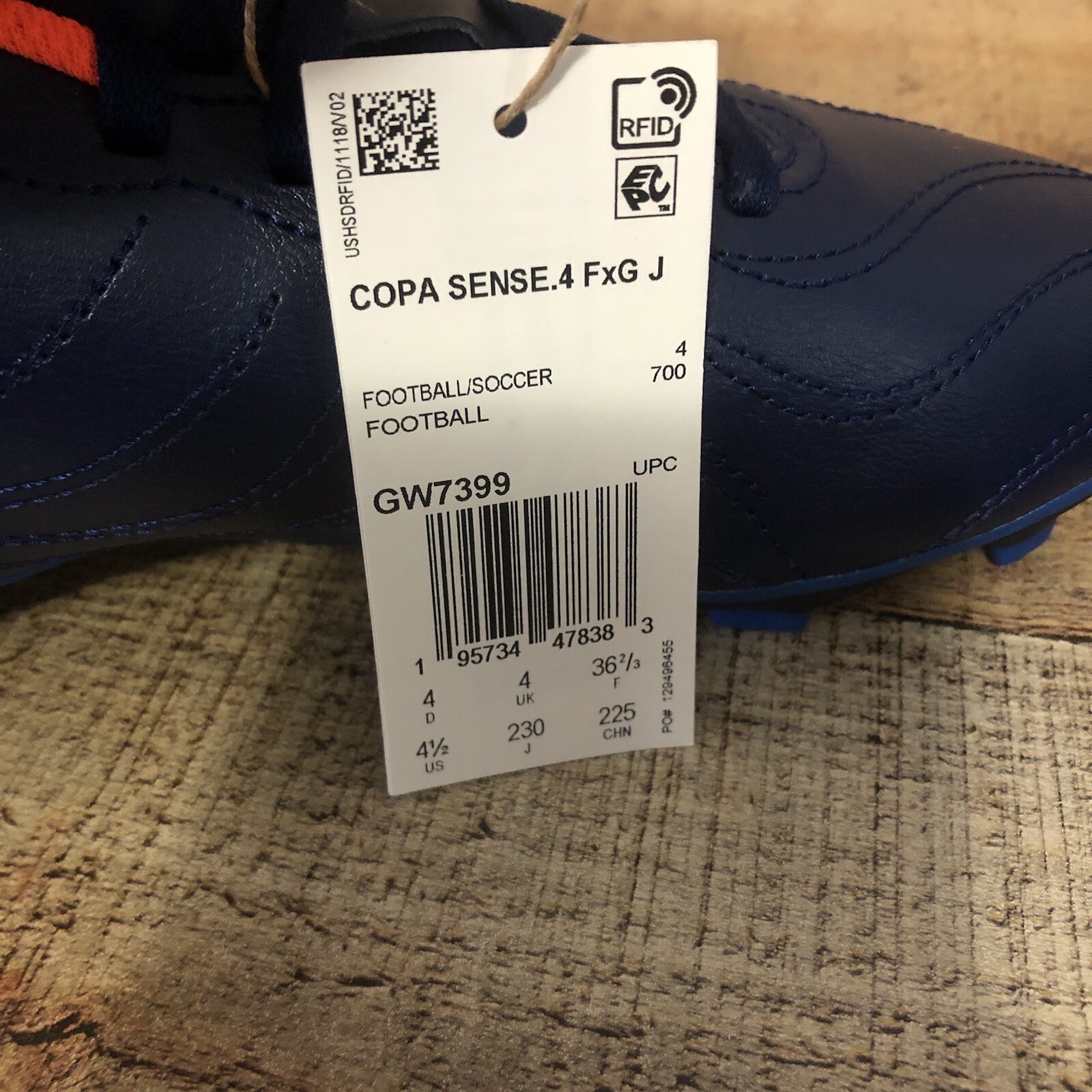 Adidas Soccer Cleats Youth Sz 4.5 = Women Sz 6 Copa Sense.4 FG Junior GW7399 NEW