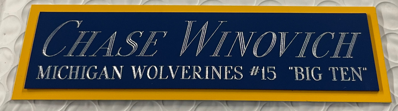 CHASE WINOVICH MICHIGAN NAMEPLATE AUTOGRAPH SIGNED FOOTBALL-HELMET-JERSEY-PHOTO
