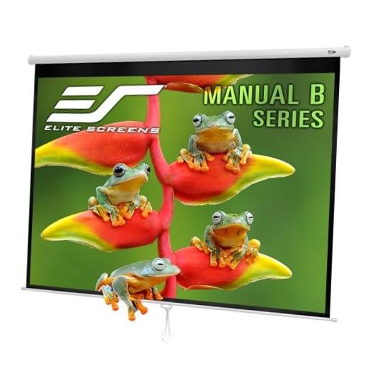 Manual B Series, 100-inch Diagonal Pull 100 INCH Projector Screen White 4:3