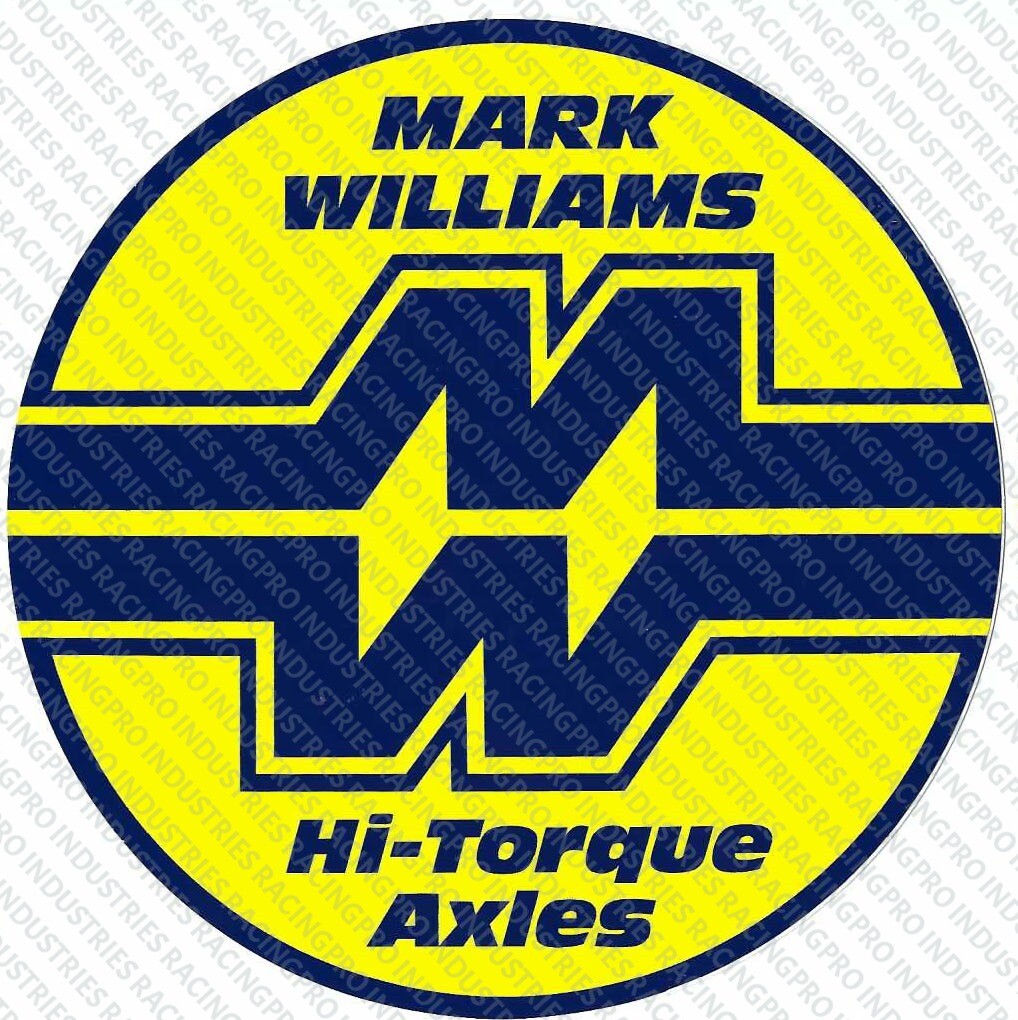 54mm Mark Williams Ent Billet Axle Decals / Stickers 9 Inch Borg Warner Diff x2