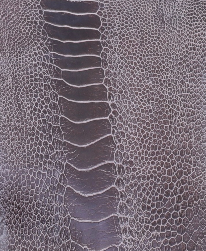 Ostrich Legs Skin Leather Rugged (Rio Grande)  Color Grade A