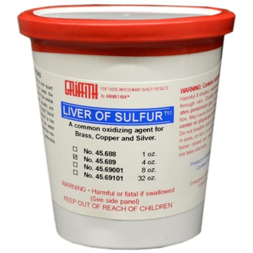 4 Oz Liver of Sulfur - Bronze Copper Silver Jewelry Metal Oxidizing Agent