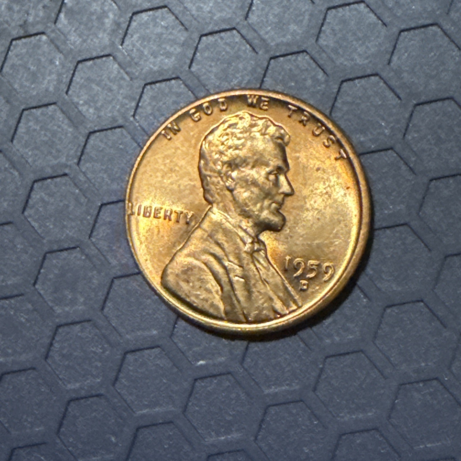 1959 D Red Lincoln penny