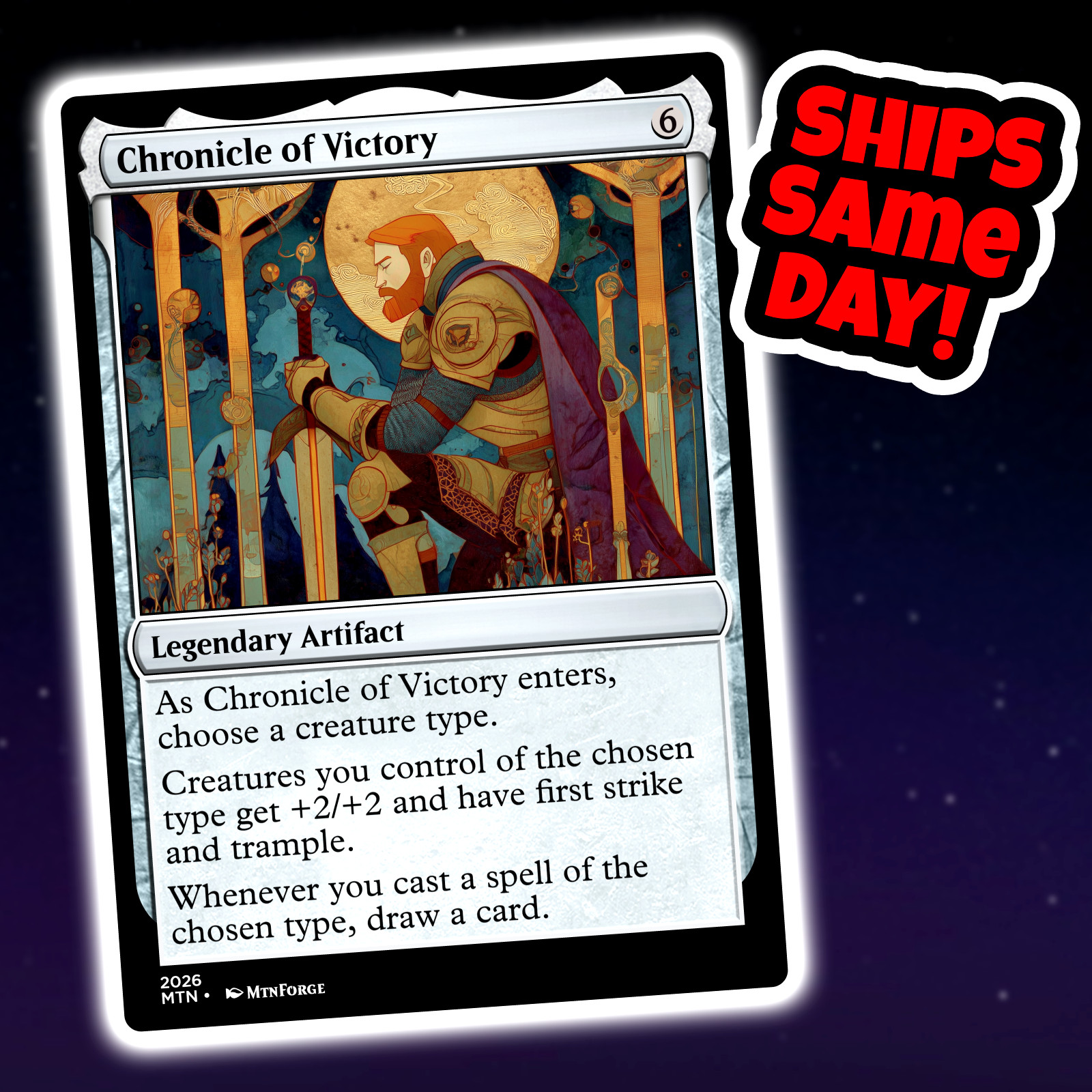 Chronicle Of Victory - Custom Art Magic: The Gathering Playtest Card - Commander