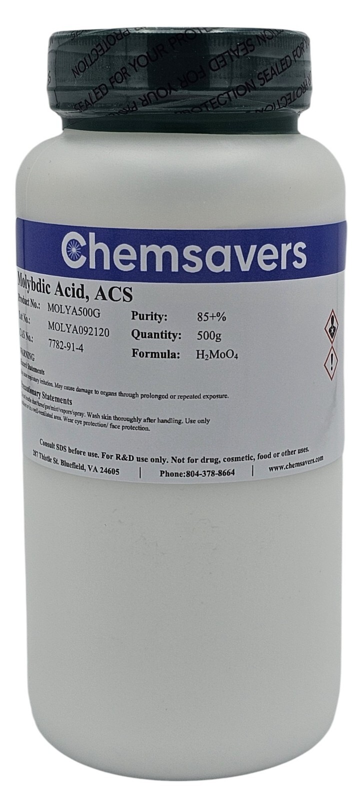 Molybdic Acid, ACS, 85+%, 500g