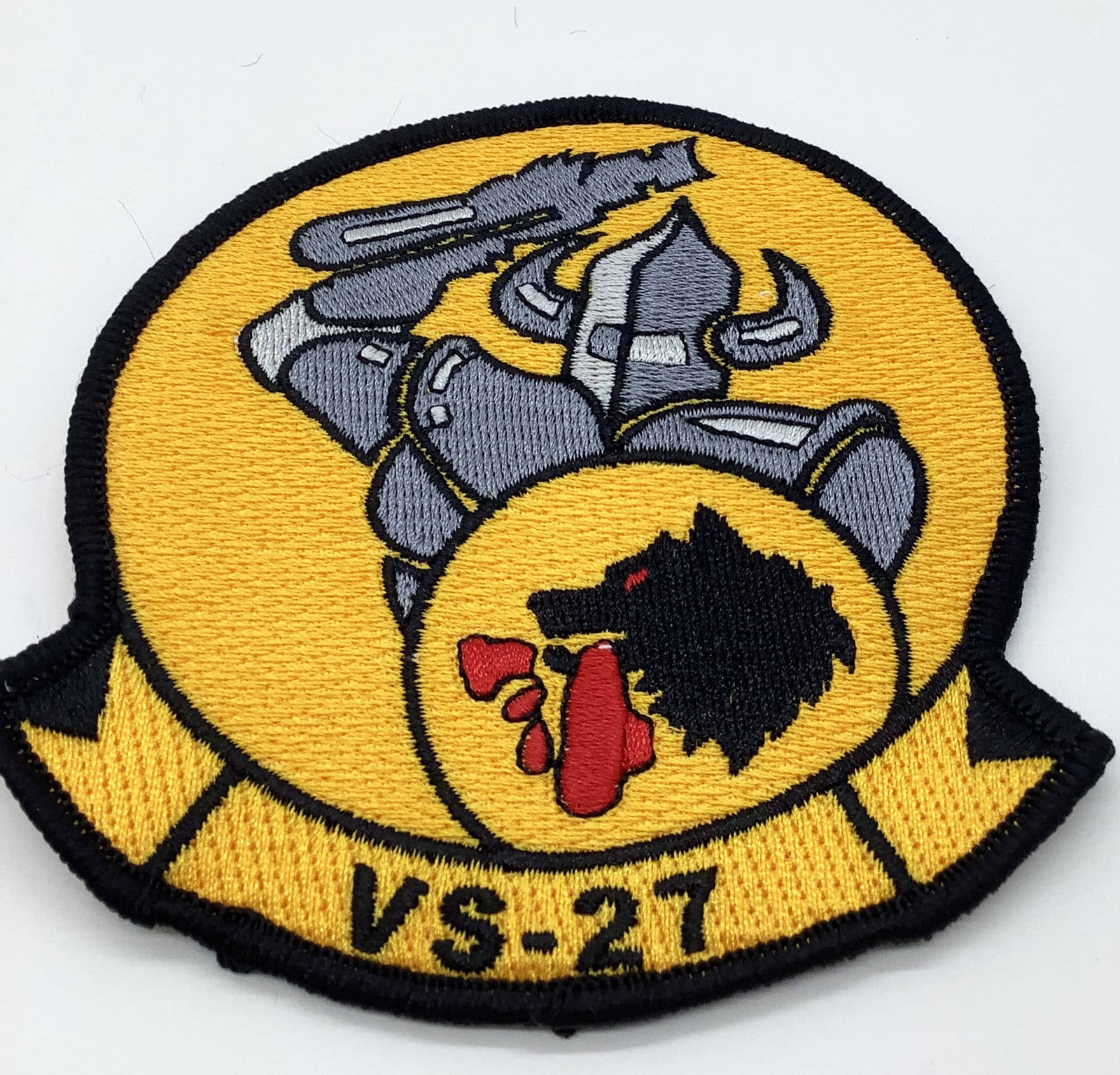 VS-27 Seawolves Patch – Plastic Backing, 4in
