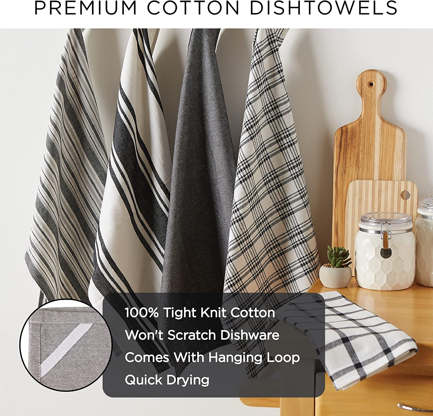 Gingham Check Kitchen Collection, Pink, Dishtowel Set