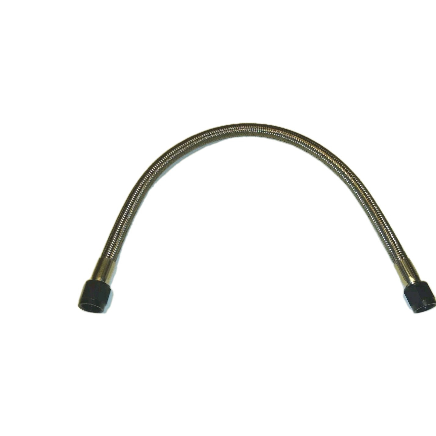 4AN 48" NITROUS OXIDE STAINLESS STEEL HOSE BLACK ENDS