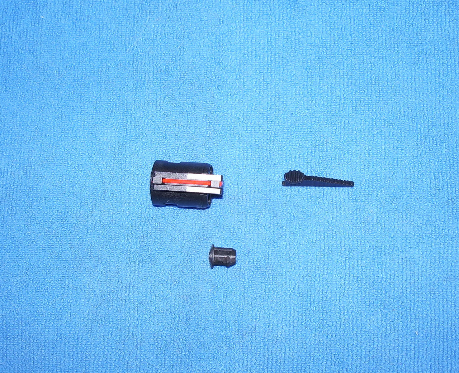DAISY BB GUN FIBER OPTIC FRONT SIGHT w/MAGAZINE PLUG AND ELEVATOR FOR RED RYDER