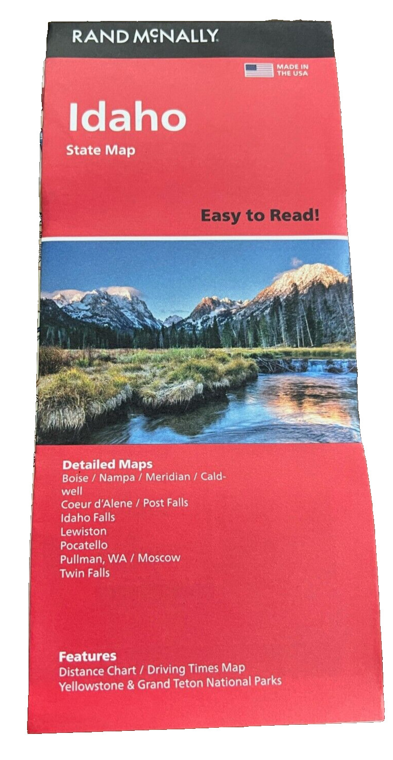Idaho State Easy To Read Map by Rand McNally