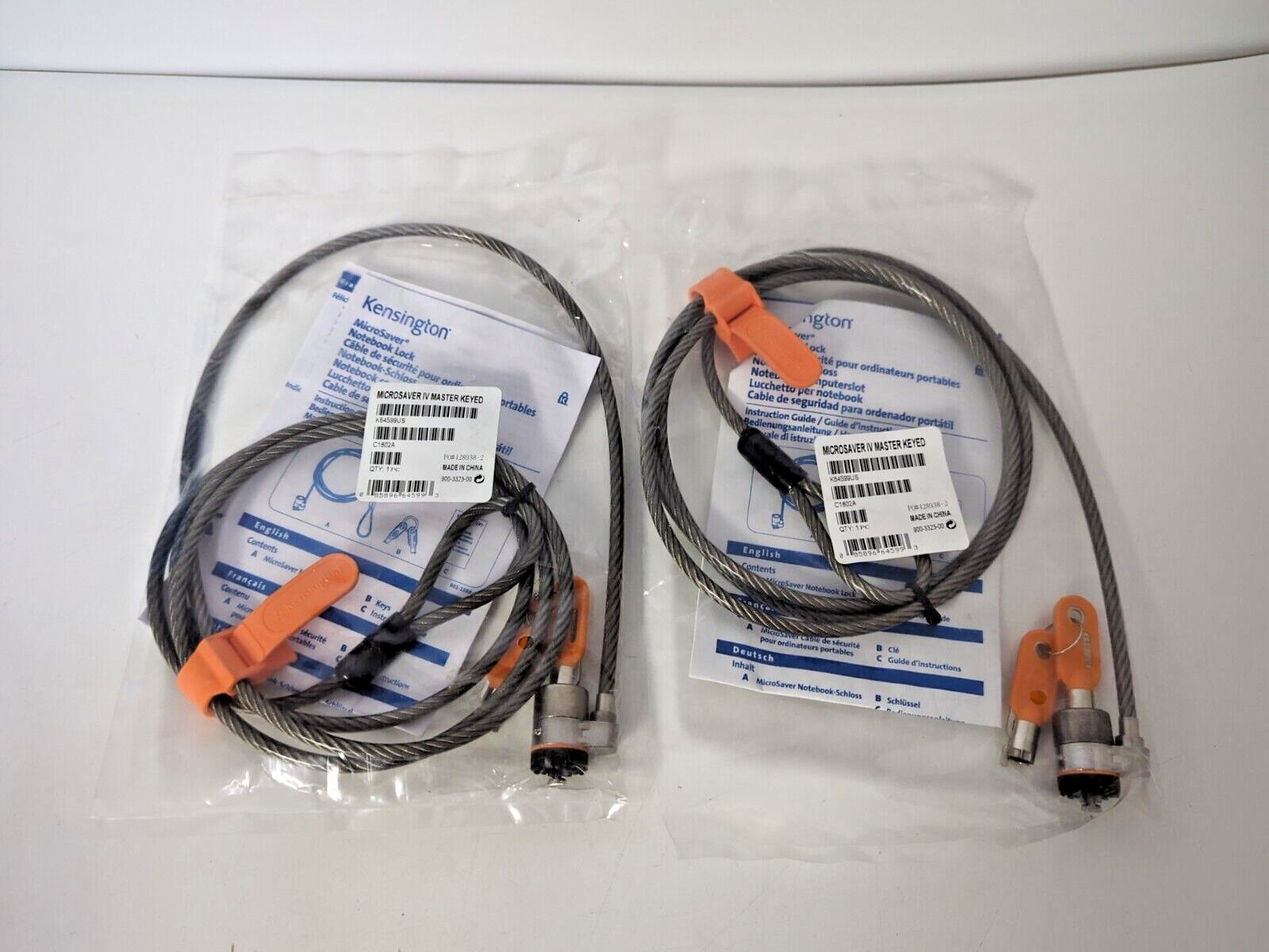 LOT OF 2 KENSINGTON  MICROSAVER IV MASTER KEYED K64599US