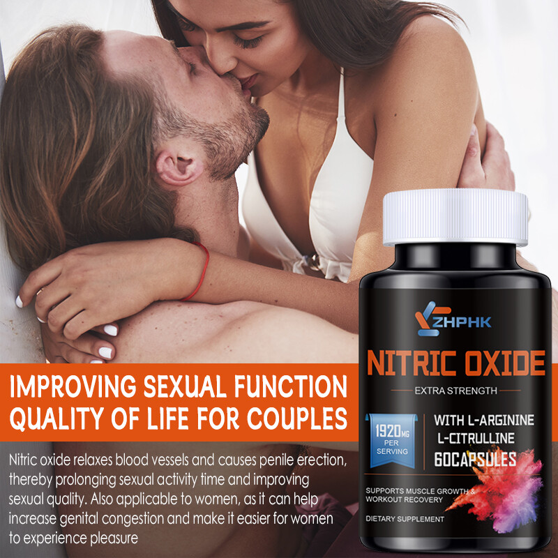 Nitric Oxide Booster Supplement - L-Arginine, L-Citrulline 19200mg - 60 Capsules