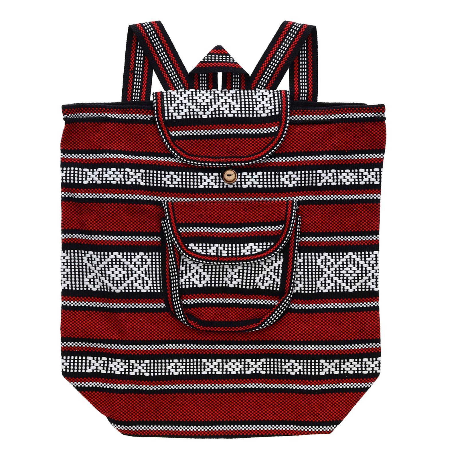 Oland OL1352RED Aztec Falsa Knapsack Backpack Red