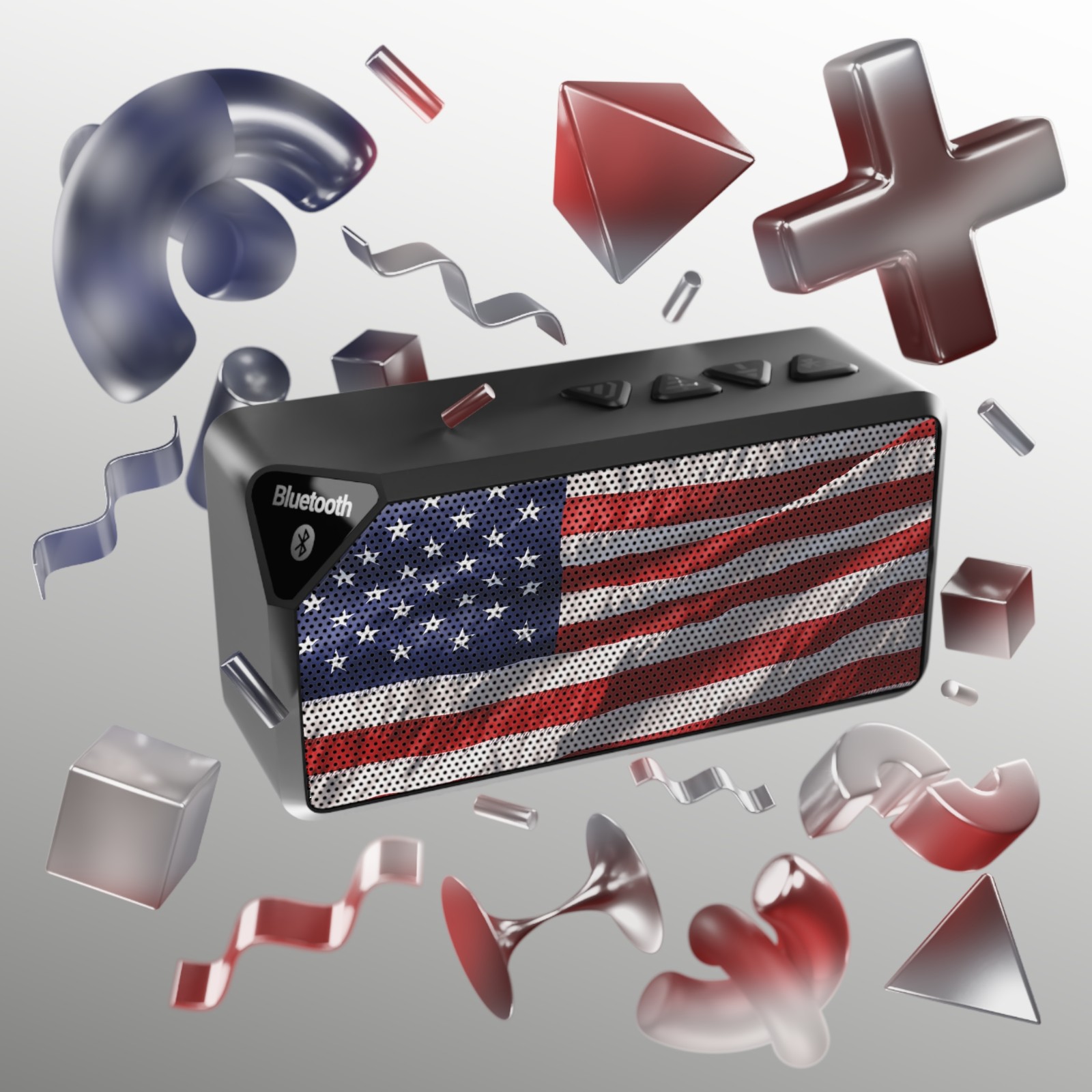 American Flag Bluetooth Speaker | Patriotic Portable Speaker