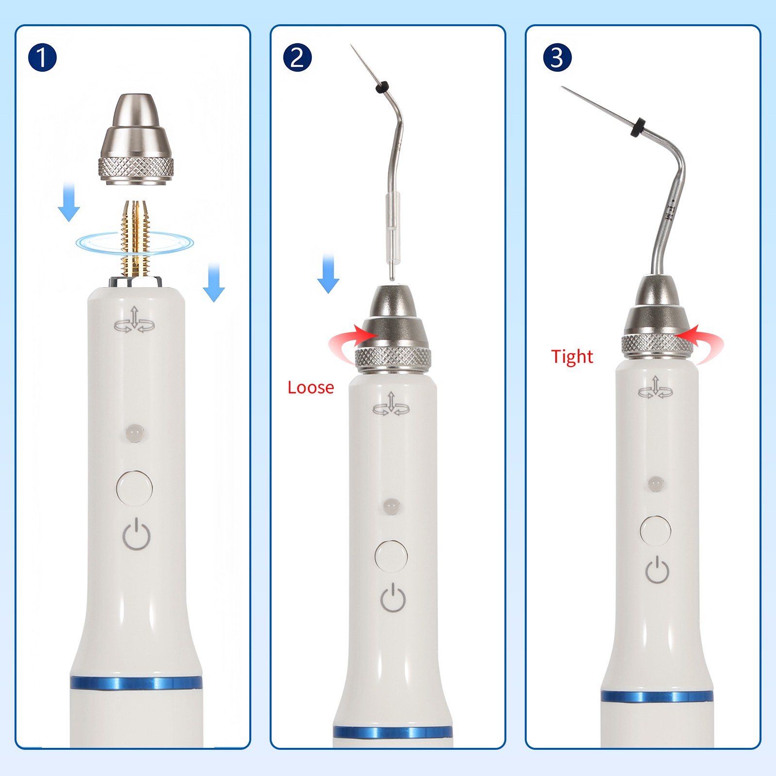 Dental Endodontics Heated Pen Endo Gutta Percha Obturation System 2 Heating Tips