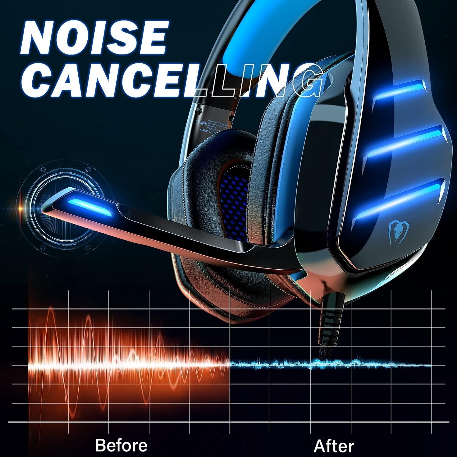 Beexcellent GM-3 Gaming Headset: 7.1 Surround Sound - Lightweight Aluminum Frame