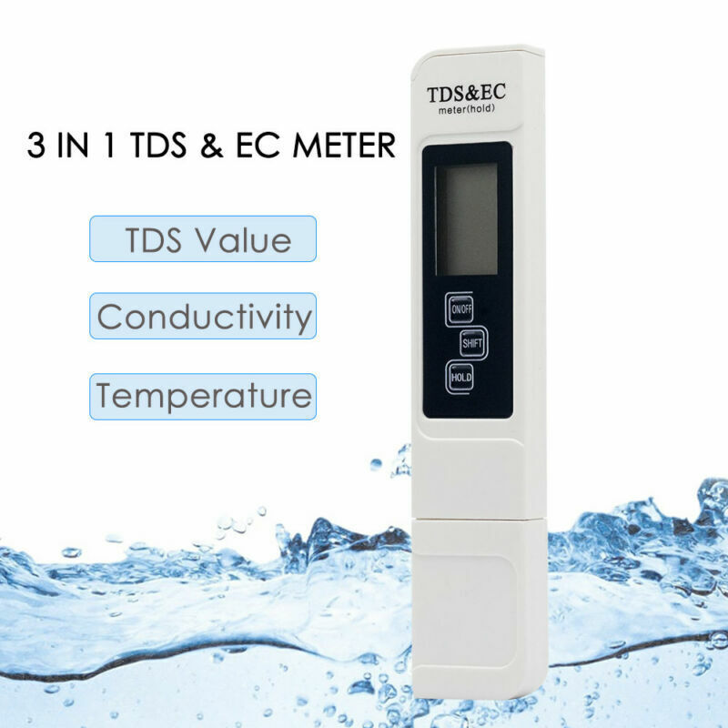 TDS EC Detector Portable Pen Tester Digital Water Resist Meter Lab Test PH Meter